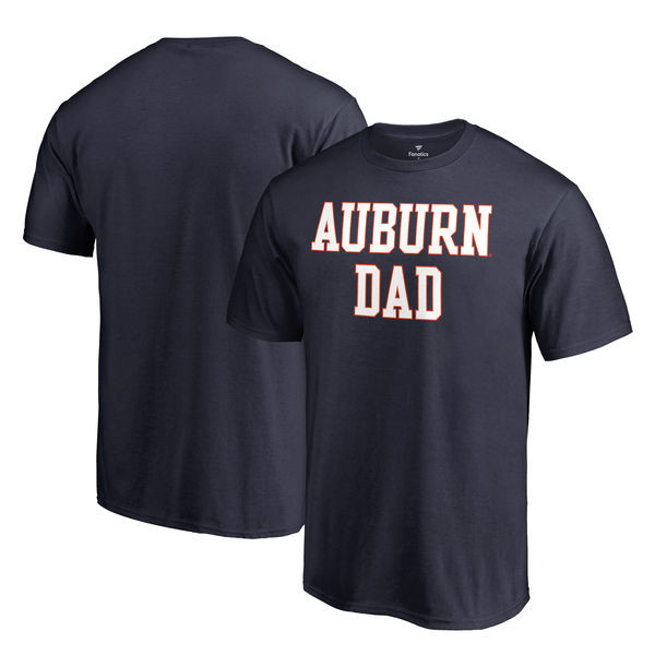 Men's Auburn Tigers Dad Navy College Hot Printing Football T-Shirts